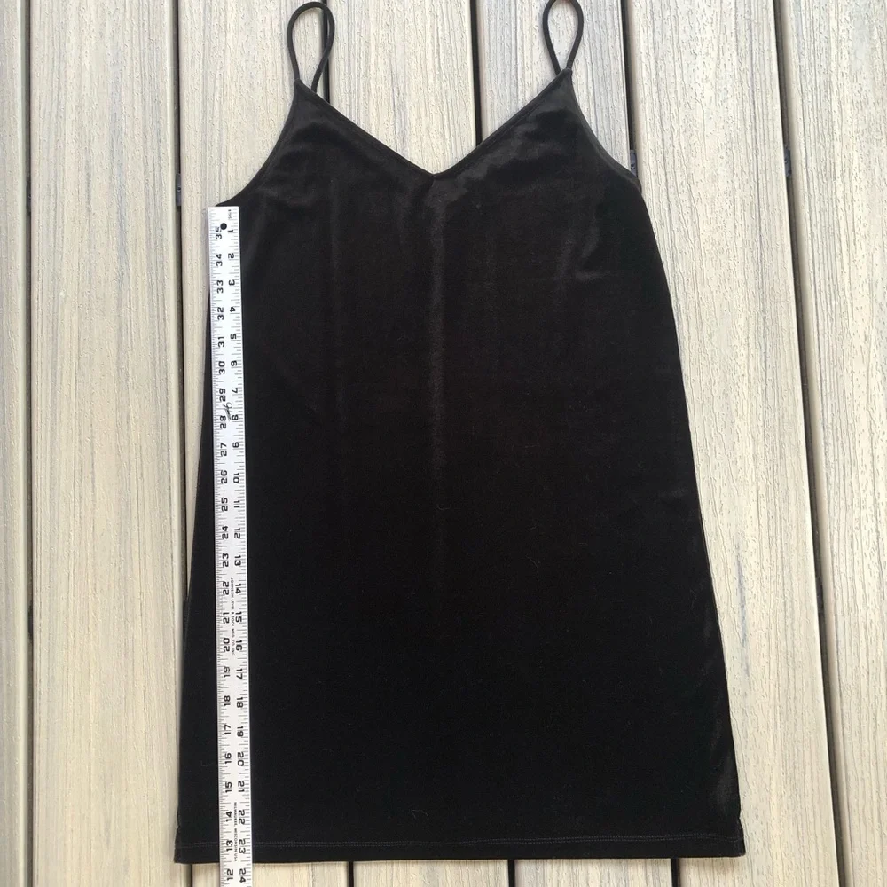 rag & bone Black Velvet Sleeveless Dress Size S Petite
